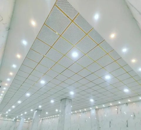 سقف کاذب تایل گچی پانچدار ای جی وی و سازه کلیک