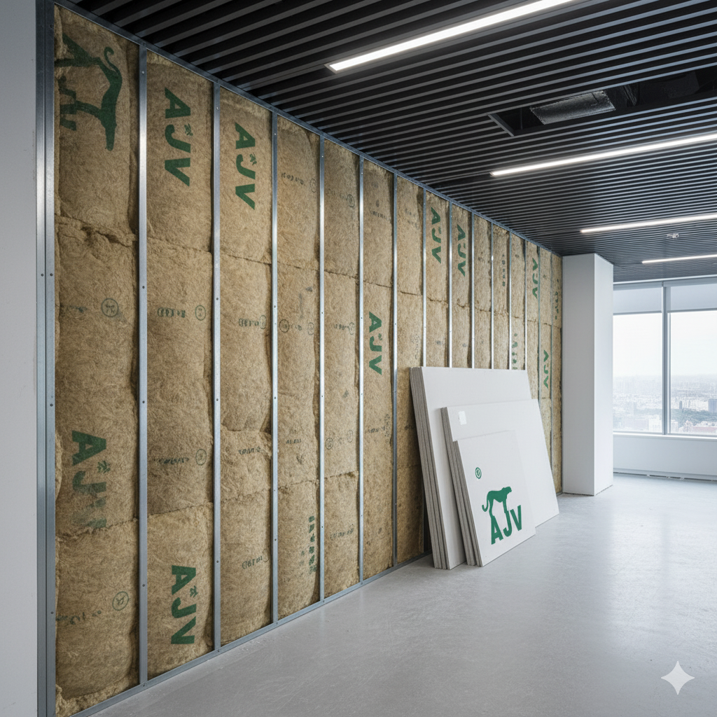 اکوستیک کردن فضا با سیستم درای‌وال AJV؛ بهینه‌سازی صدا در دفاتر، ویلاها و فضاهای کوچک