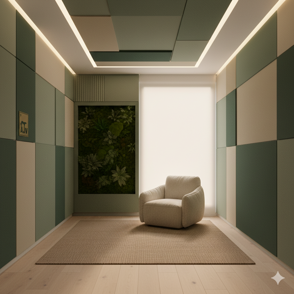طراحی آکوستیک اتاق های آرامش (Calm Rooms با پنل های اکوستیک ای جی وی نسل جدید فضاهای درمانی و ریکاوری