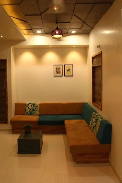 سقف کاذب تایل گچی ای جی وی با باکس نور مخفی