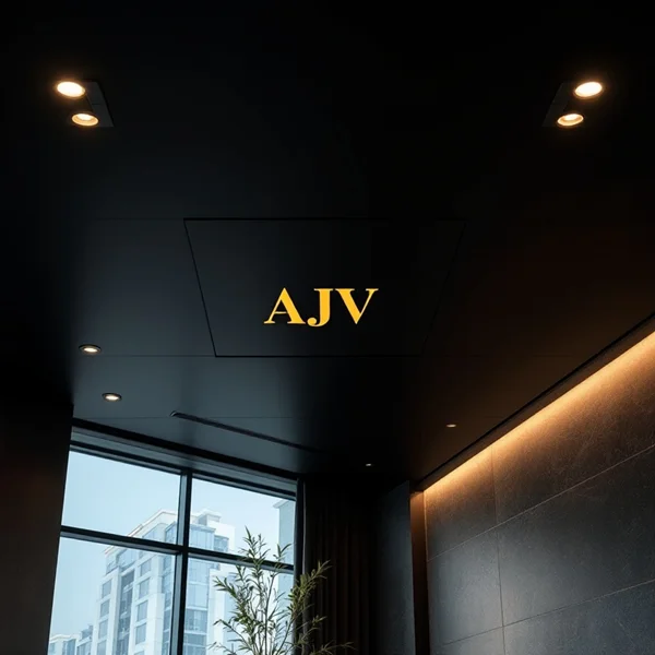 برند AJV سقف؛ پیشگام نوآوری در تولید و عرضه تایل مشکی سقف کاذب