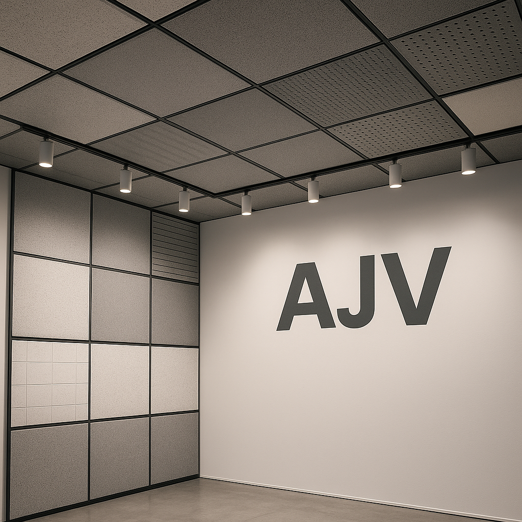 نقش تایل‌های سقف کاذب آکوستیک AJV در صنایع مختلف