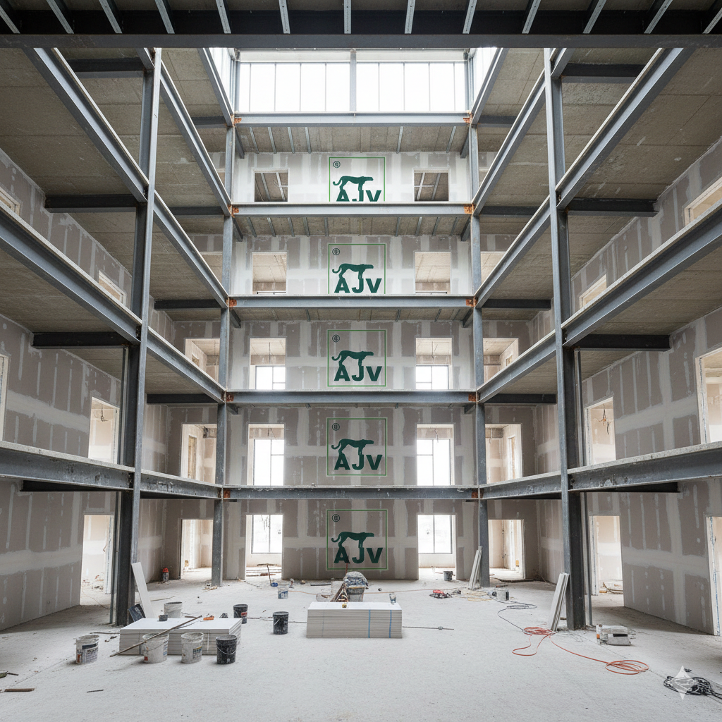 تأثیر سیستم‌های درای‌وال AJV بر کاهش وزن سازه و افزایش ایمنی در ساختمان‌های چندطبقه