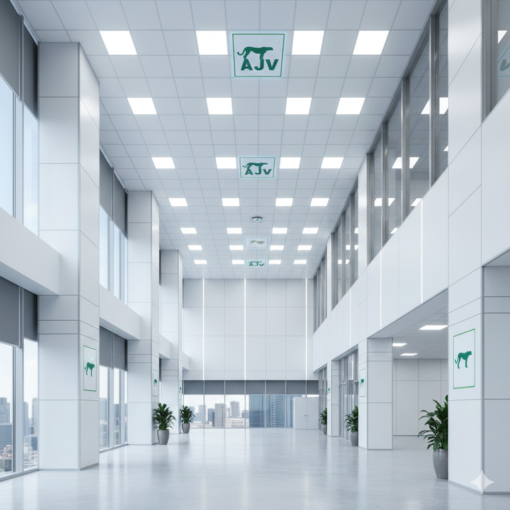 کاربرد دیوارهای پیش‌ساخته و سقف‌های کاذب درای وال AJV در بهینه‌سازی انرژی و کاهش مصرف برق ساختمان‌های تجاری و اداری