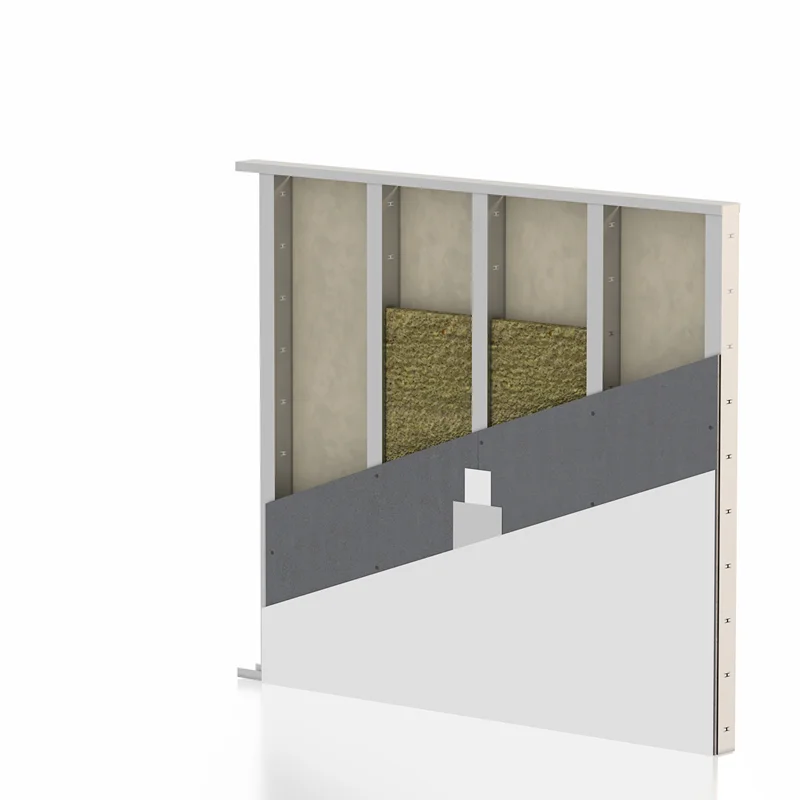 دیوار پیش ساخته میکس پنل سیمانی و گچی