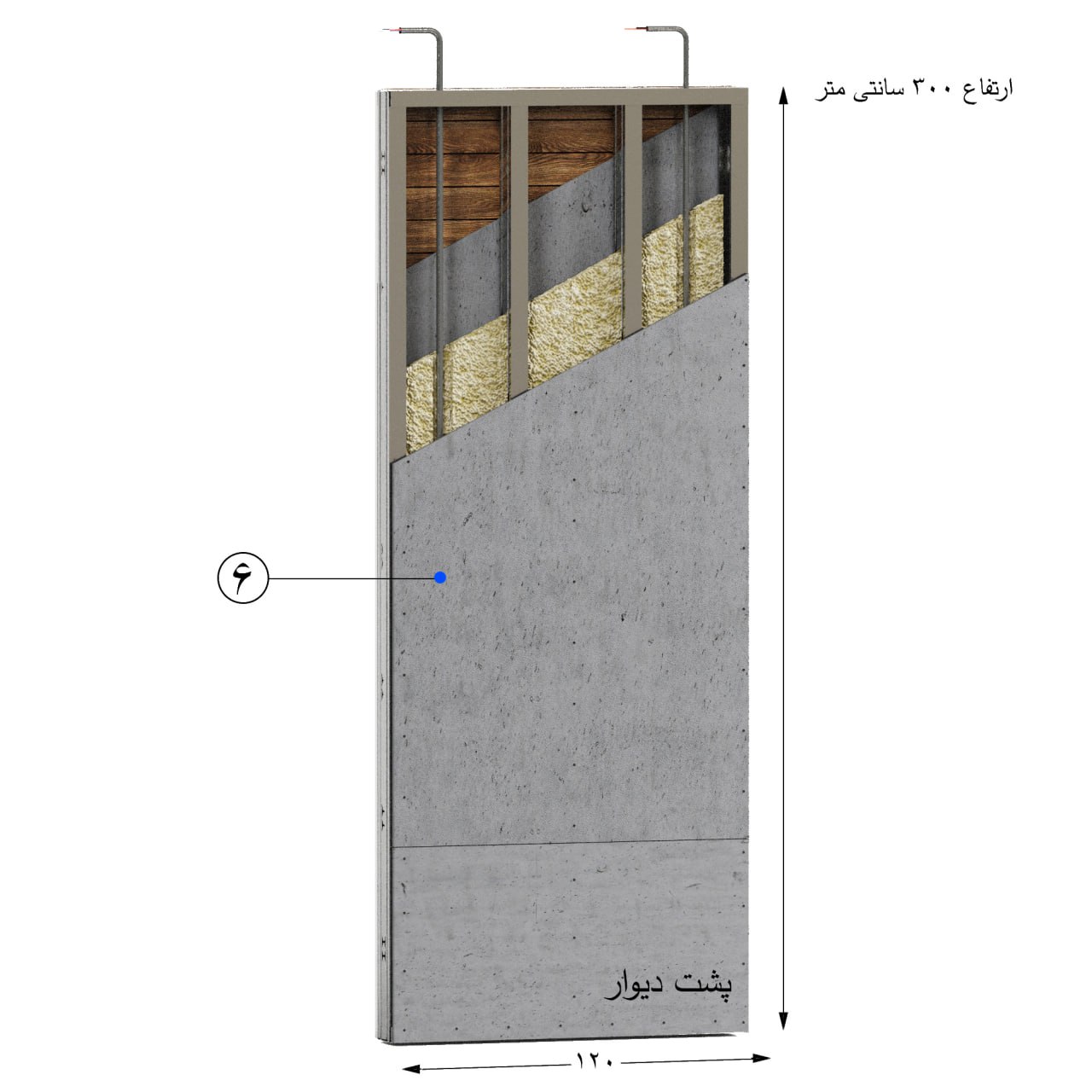 دیوار پیش ساخته با پنل سیمانی(میکس)